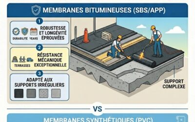 Étanchéité bitumineuse ou membrane synthétique : comment faire le bon choix ?